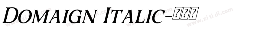 Domaign Italic字体转换